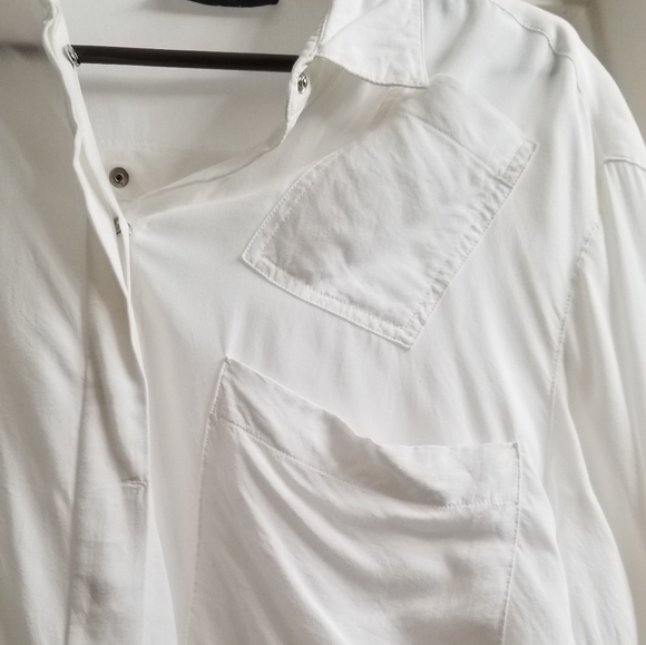Diesel studded button up cropped white shirt - Picture 5 of 8
